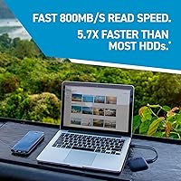 Vista 2 de Crucial X6 SSD portátil de 1 TB – Hasta 800 MB/s, USB 3.2 – Unidad externa de estado sólido para PC, Mac, PS5, Xbox – CT1000X6SSD9