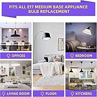 Vista 6 de AMI PARTS 8206232A Bombilla LED para Electrodomésticos Equivalente a Incandescente, Bombilla de Luz E17 para Microondas Bajo Campana Refrigeradores