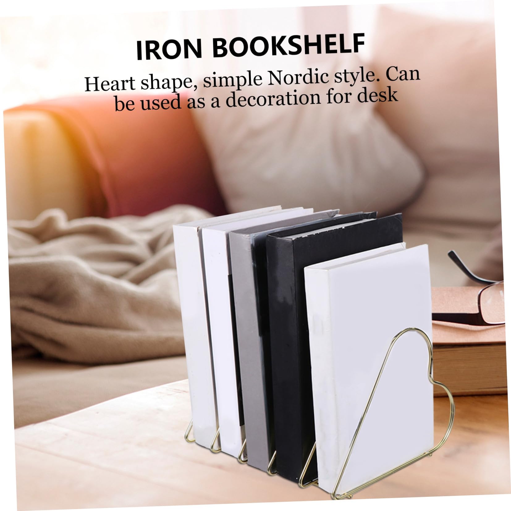 STOBOK 1pezzi Portariviste in Ferro Portalibri Iron Art Organizer per Riviste per Ufficio Domestico per Varie Carte Posta File Cartelle Quaderni Libri Spessi