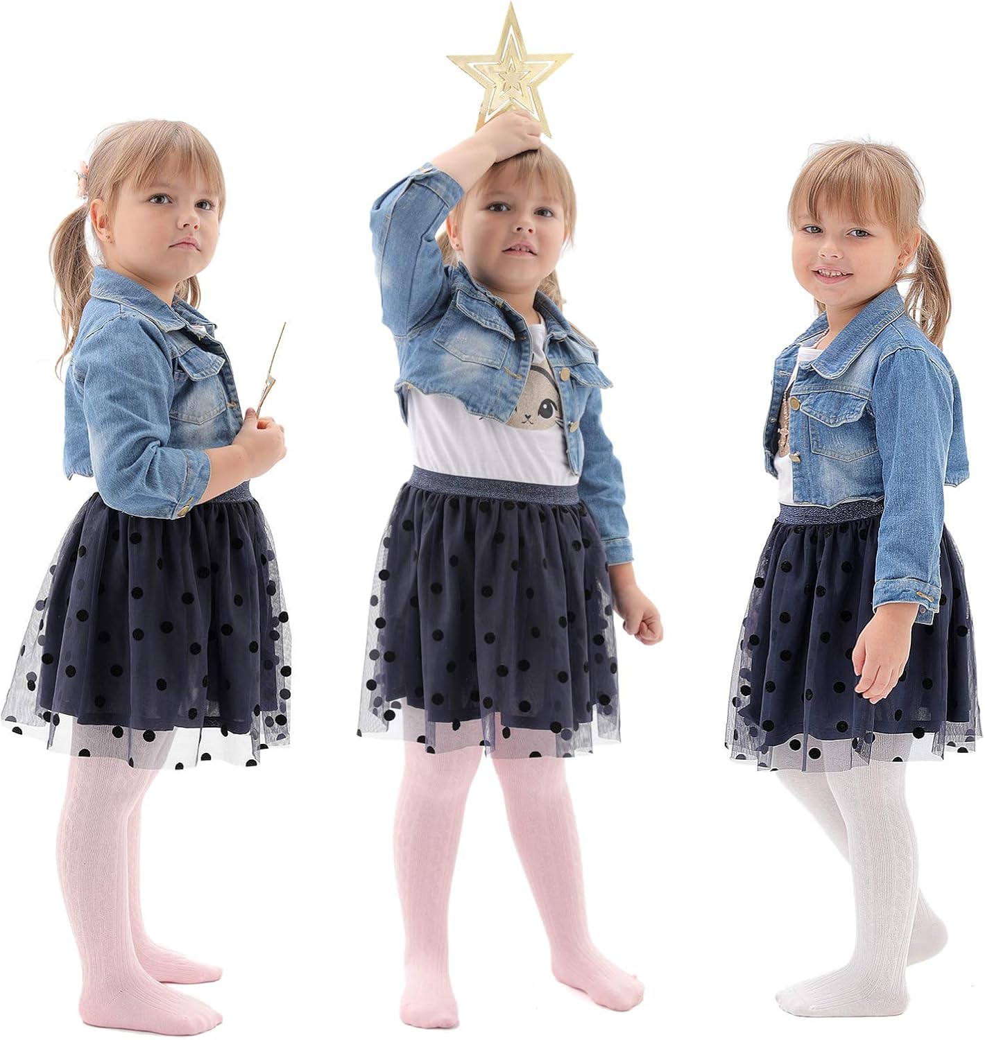 EPEIUS Baby Girl Tights Thick Cable Knit Leggings Stockings Cotton Pantyhose for Newborn Infant Toddler 3/4/5/6 Pack - Image 2