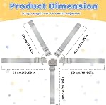High Chair Straps Replacement Compatible with Graco Highchairs, Replacement Harness Straps for Most 5 Point High Chairs, Adjustable Universal High Chair Belt
