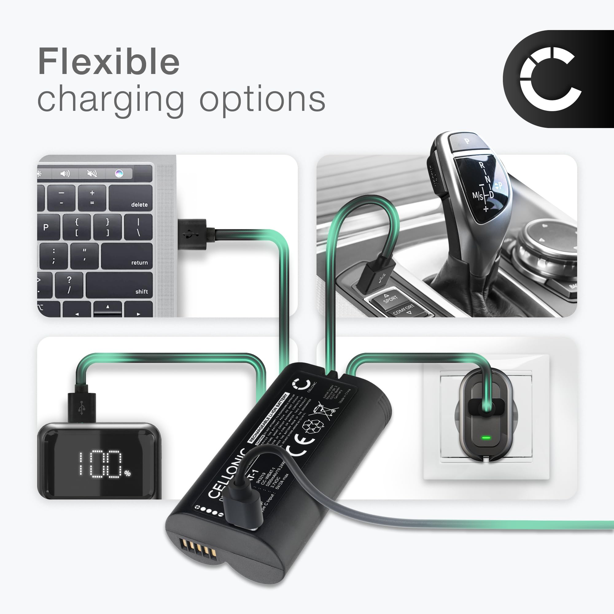 CELLONIC Akku kompatibel mit Eufy Video Doorbell E340, T8743