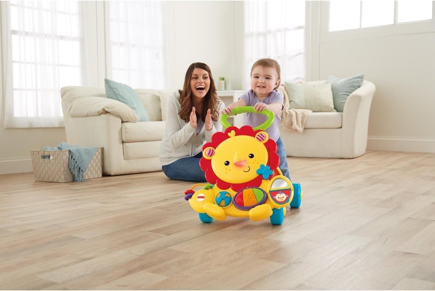 Fisher-Price Baby Toy Musical Lion Walker with Lights Sounds & Activities for Developmental Play Infants & Toddlers Ages 6+ Months
