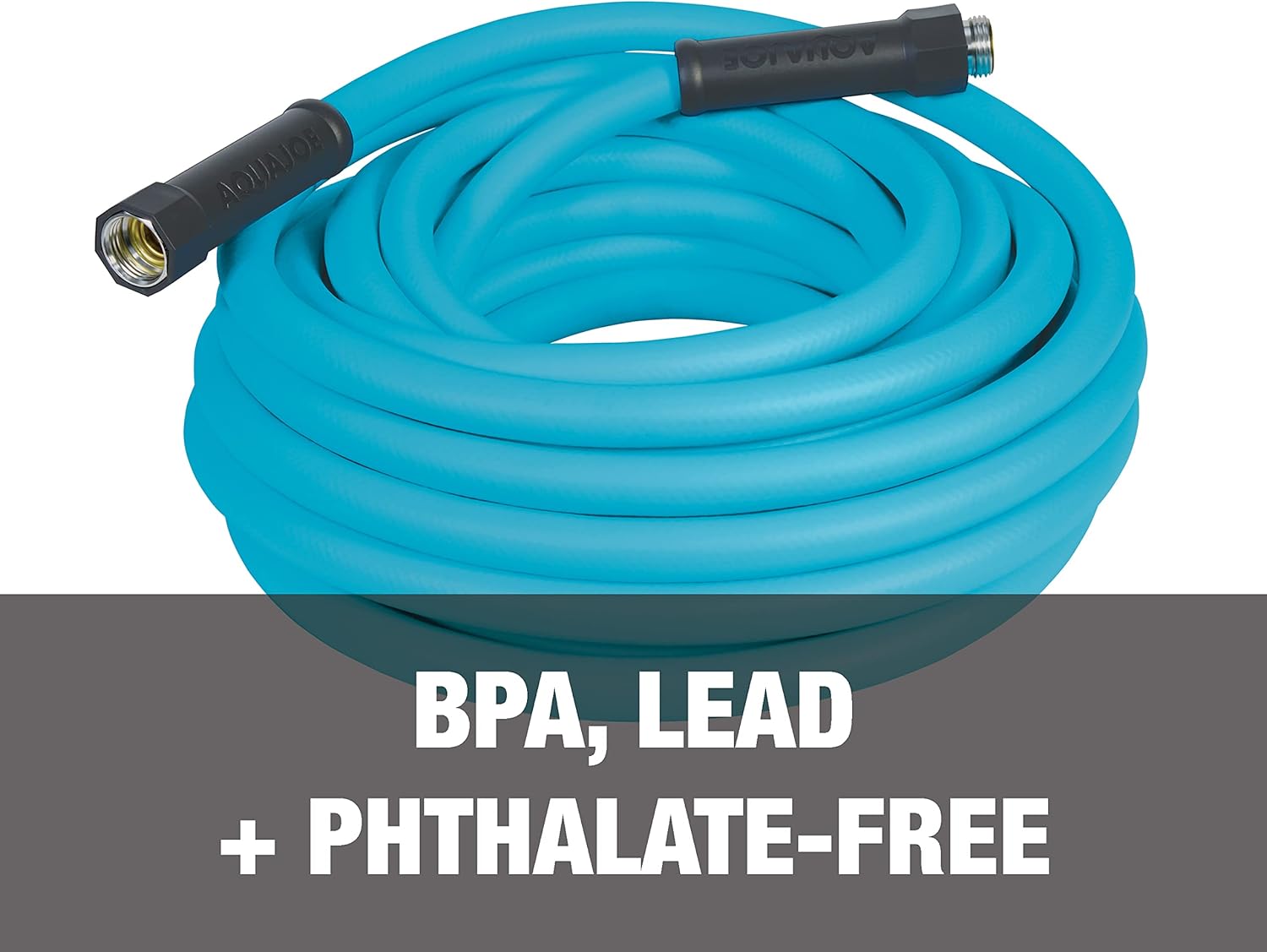Aqua Joe AJPGH50-PRO HybridFLEX Professional-Grade Kink-Free Abrasion-Resistant Hybrid Polymer Garden Hose w/Dual Swivel Grenade Grips, 500-PSI Burst, 50-Foot x 5/8-Inch and BPA/Phthalate/Lead Ratings : Patio, Lawn & Garden