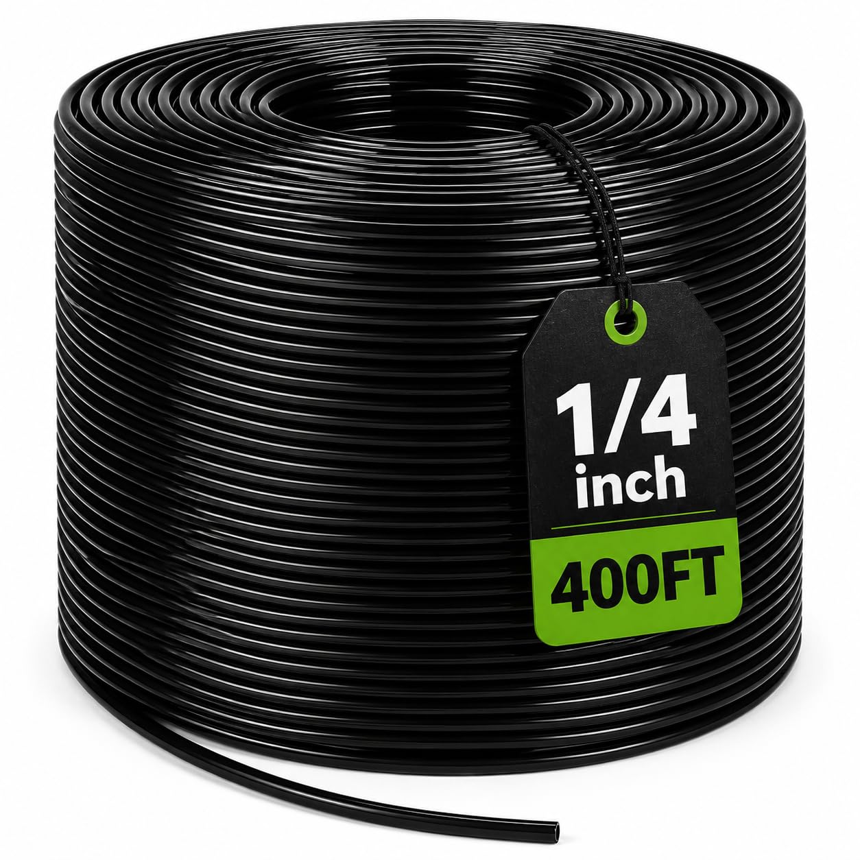 Photo 1 of Bonviee 400ft 1/4 inch Drip Irrigation Tubing – Flexible, Durable Hose, Compatible with 1/4" Barbed Tee, Micro-Emitters & Misters, Perfect for New Home Garden System