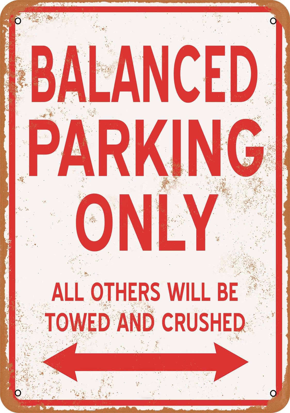 Metal Sign - ATHLETIC PARKING ONLY - Vintage Look home decor
