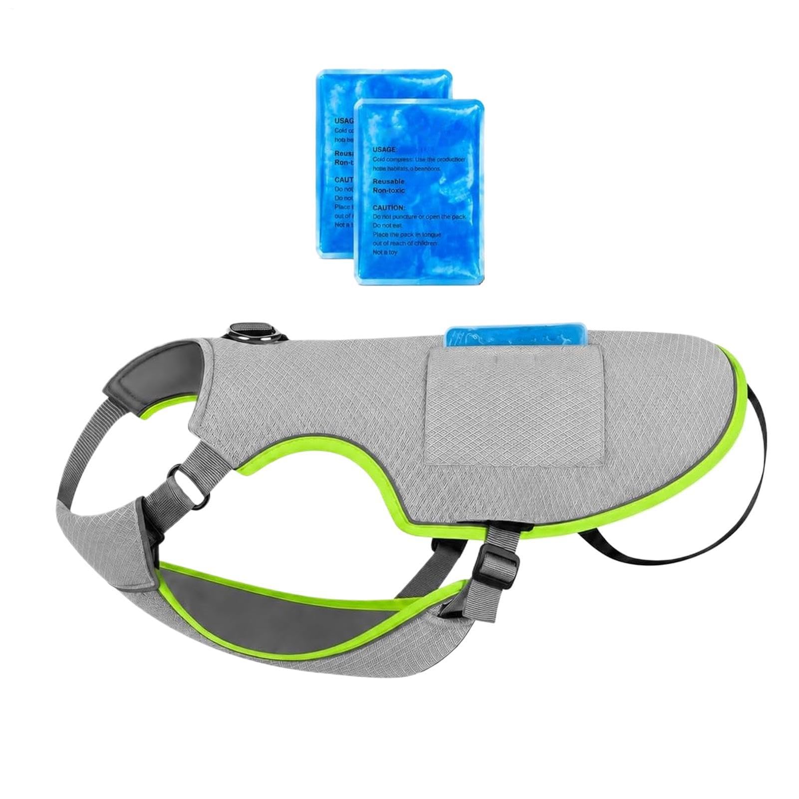 Dog Cooling Vest, Pet Cooling Coat Lightweight Ice Vest-Heat Protection For Your Dog, Outdoor High Temperature Clothing For Camping, Walking, Holiday