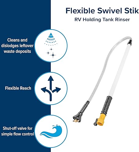 Miniatura 3 de Camco Enjuagadora de tanque con palo giratorio flexible