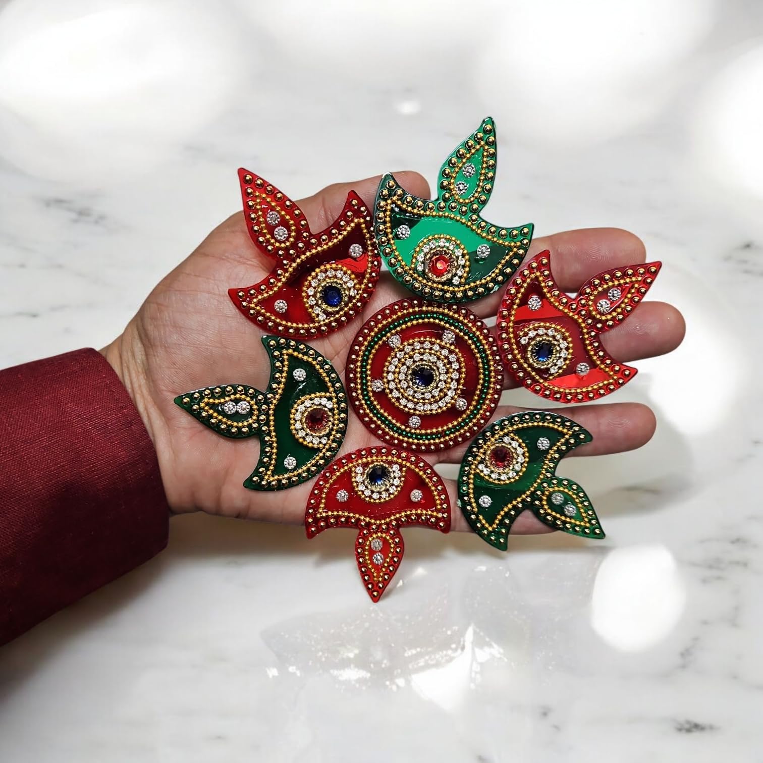 Handmade Acrylic Rangoli - Diwali & Festival Decor -2 Handmade Acrylic Rangoli - Diwali & Festival Decor -2