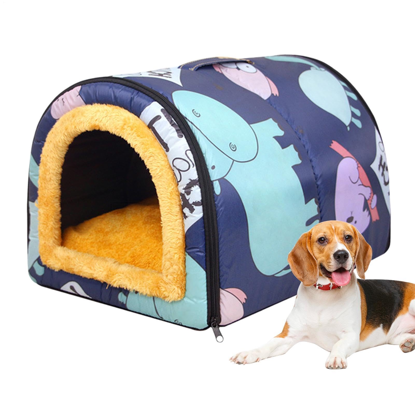 Cueva al aire libre para perros, cama cueva para perros | de gato caliente | Refugio lavable para gatos, casa al aire libre impermeable para mascotas, cueva para mascotas, tienda de h