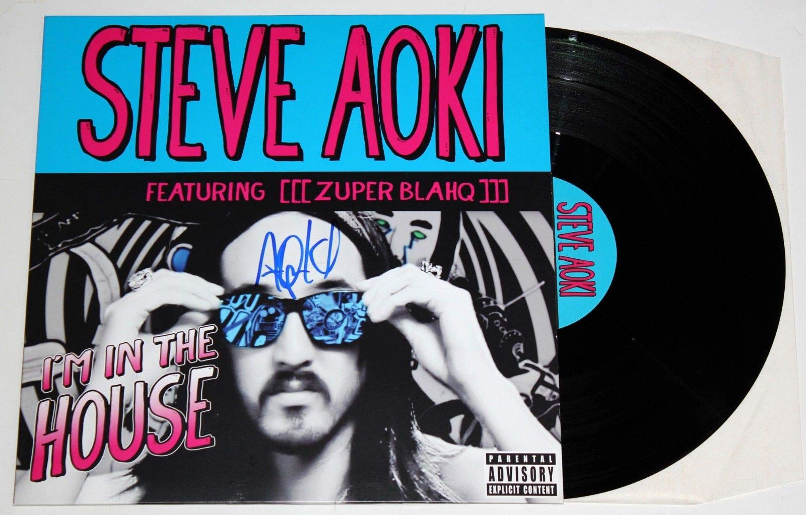 RARE VINYL STEVE AOKI／I'M IN THE HOUSE Steve Aoki Signed I'm In The House Album LP Vinyl Record at
