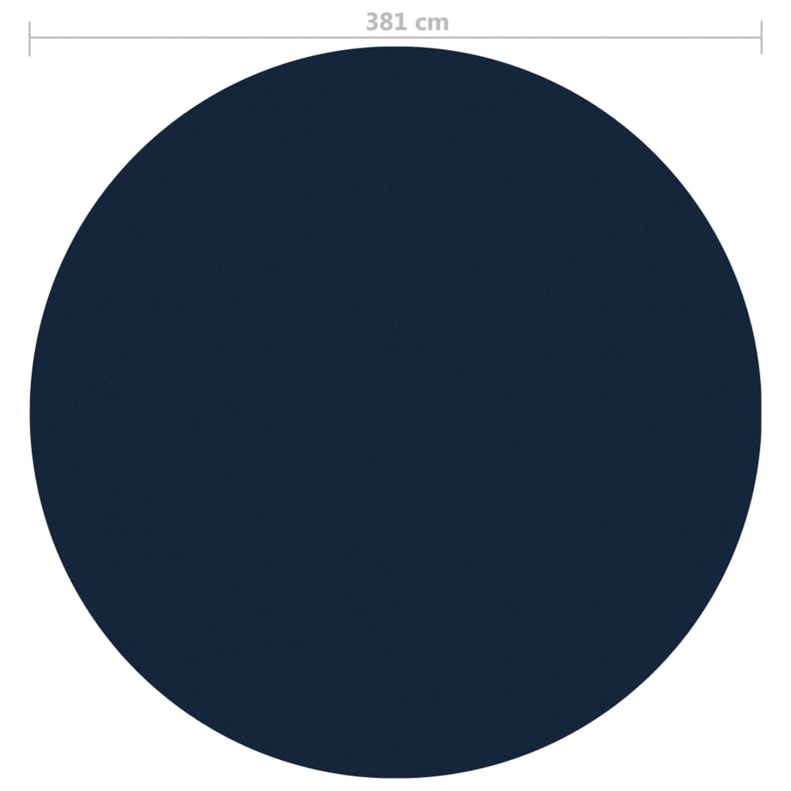 Tidyard Catherinol Film Solaire de Piscine Flottant Couverture Solaire de Piscine Bâche à Bulles de Pro Film Solaire de Piscine Flottant PE 381 cm Noir et Bleu