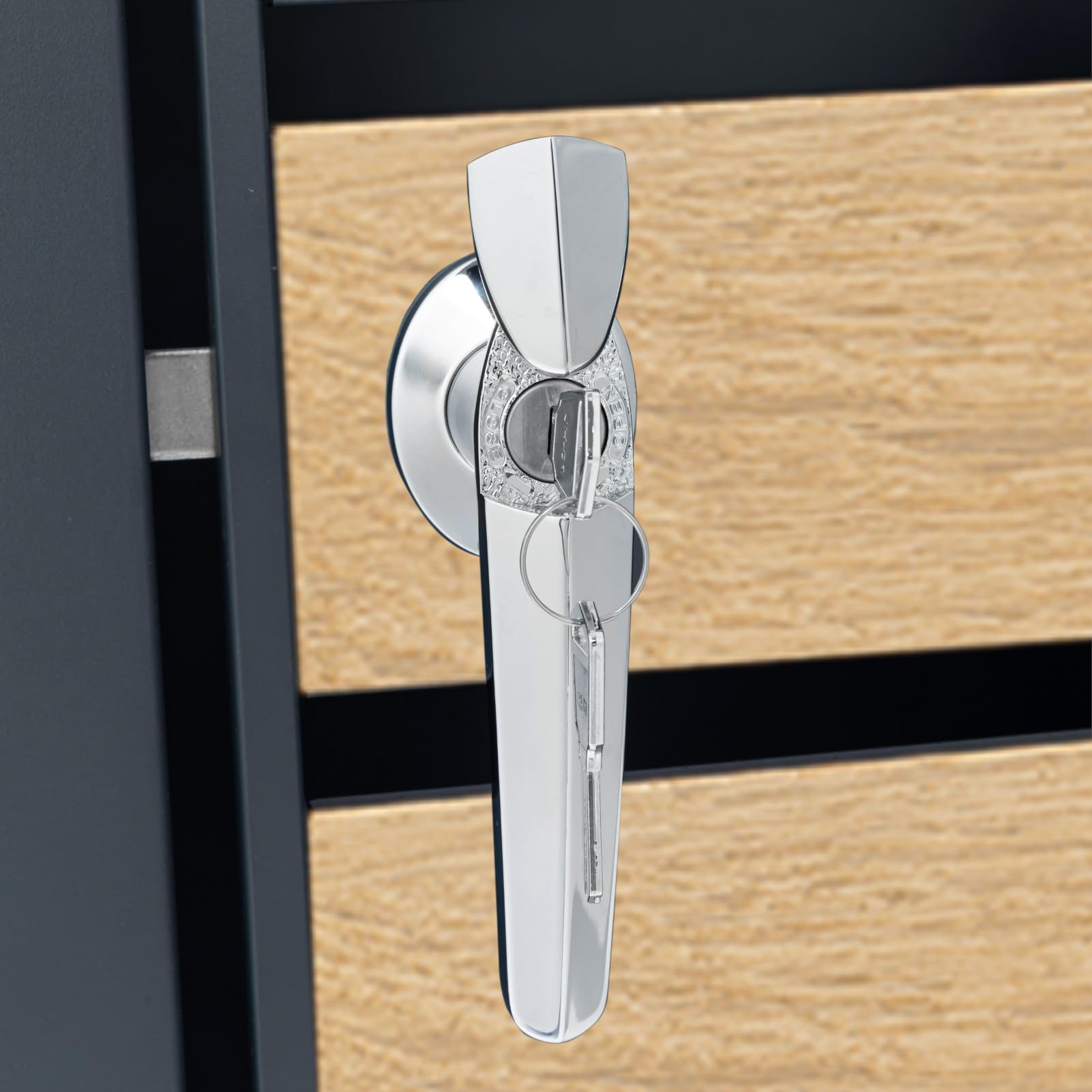 SCHARTEC® Mülltonnenbox 3er anthrazit mit Holz-Design erweiterbar 240l Mülltonnenverkleidung Mülltonnen Sichtschutz Unterstand