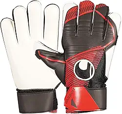 Luva de Goleiro Uhlsport Powerline Starter Soft Preto/Vermelho Tamanho 08