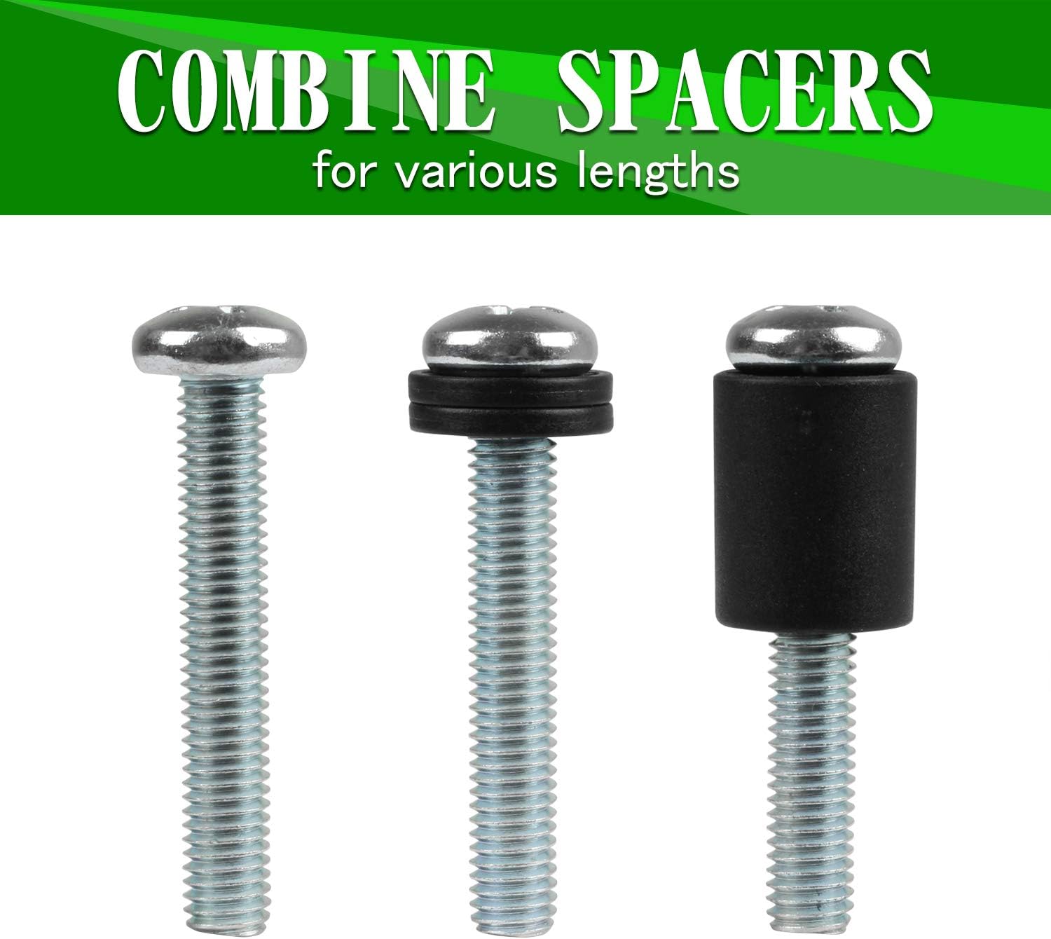 Universal TV Mounting Hardware kit 88pcs Fits All TVs up to 86 inches with M4, M5, M6 and M8 TV Screws,Spacers and Washers