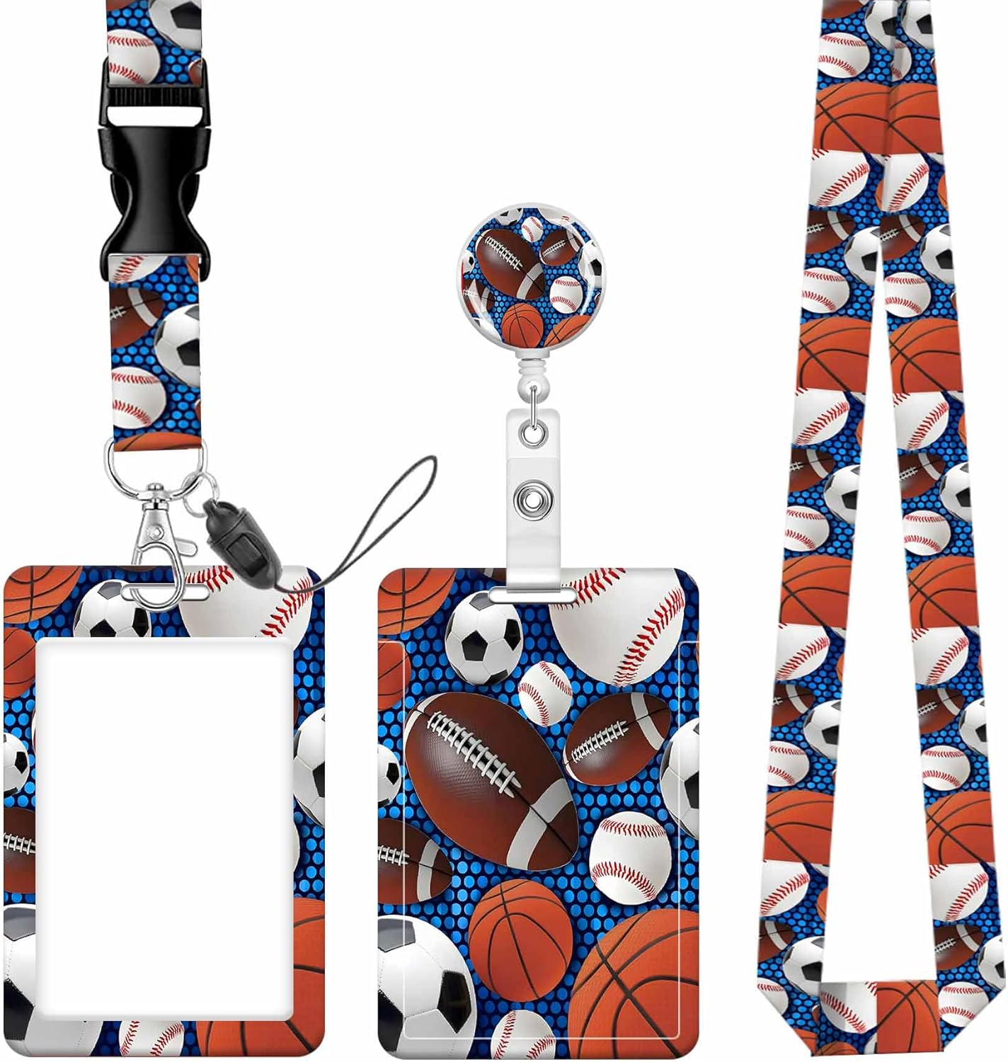 Badge Reels Retractable with Carabiner Reel Clip, ID Name