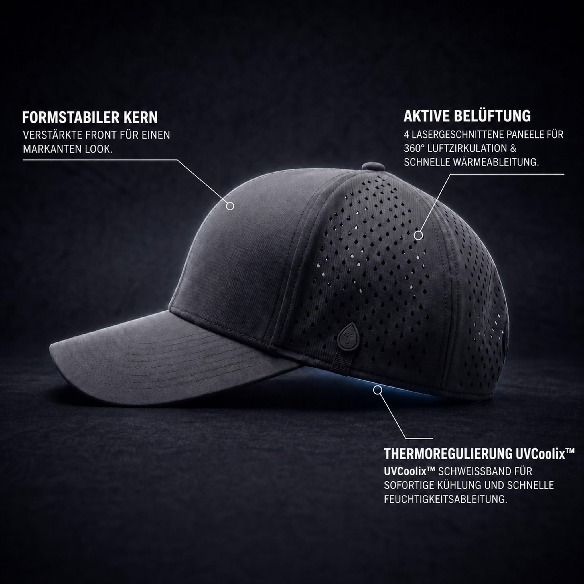 TOP-EX UVCoolix Kühlende Baseball Cap Herren mit UPF 50