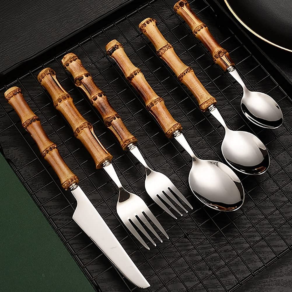 Set Di Posate Da 4, Stoviglie In Acciaio Inossidabile, Include Coltello, Forchetta, Cucchiaio, Stoviglie Con Elegante Scatola, Per Casa, Hotel, Ristorante, Regalo Per La (For 8 People-48 Pieces)