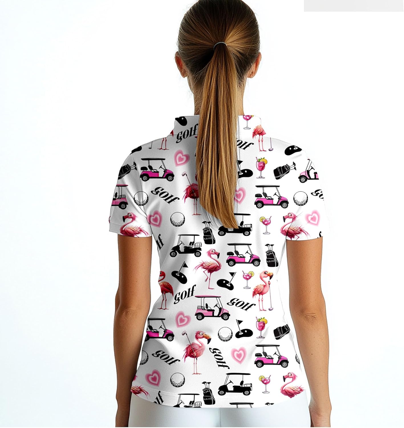 Womens Golf Shirt Short Sleeve Funny Golf Shirts for Woman Tennis Outfit - Image 8