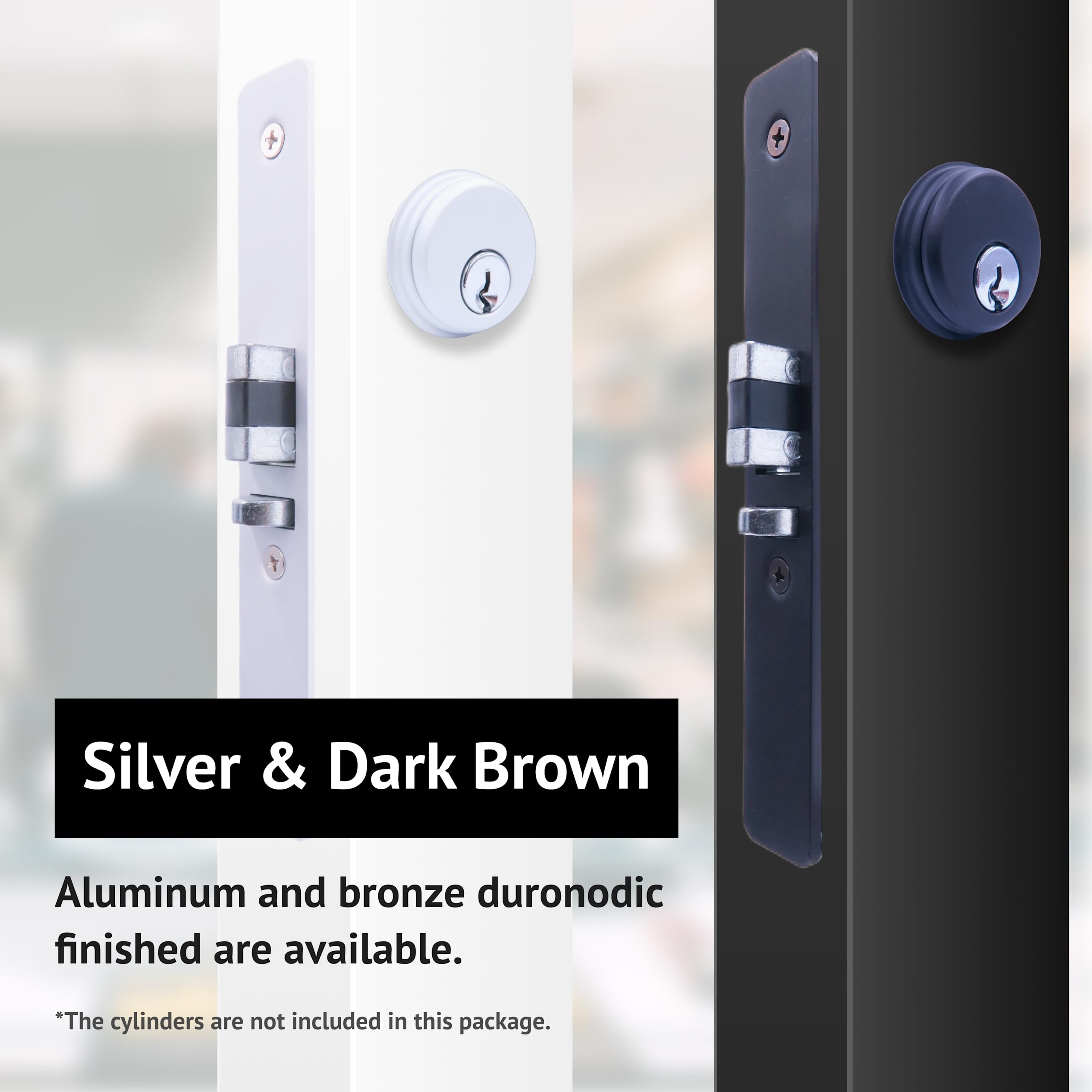Snapklik.com : Elox Narrow Stile Aluminum Door Mortise Deadlatch Lock ...