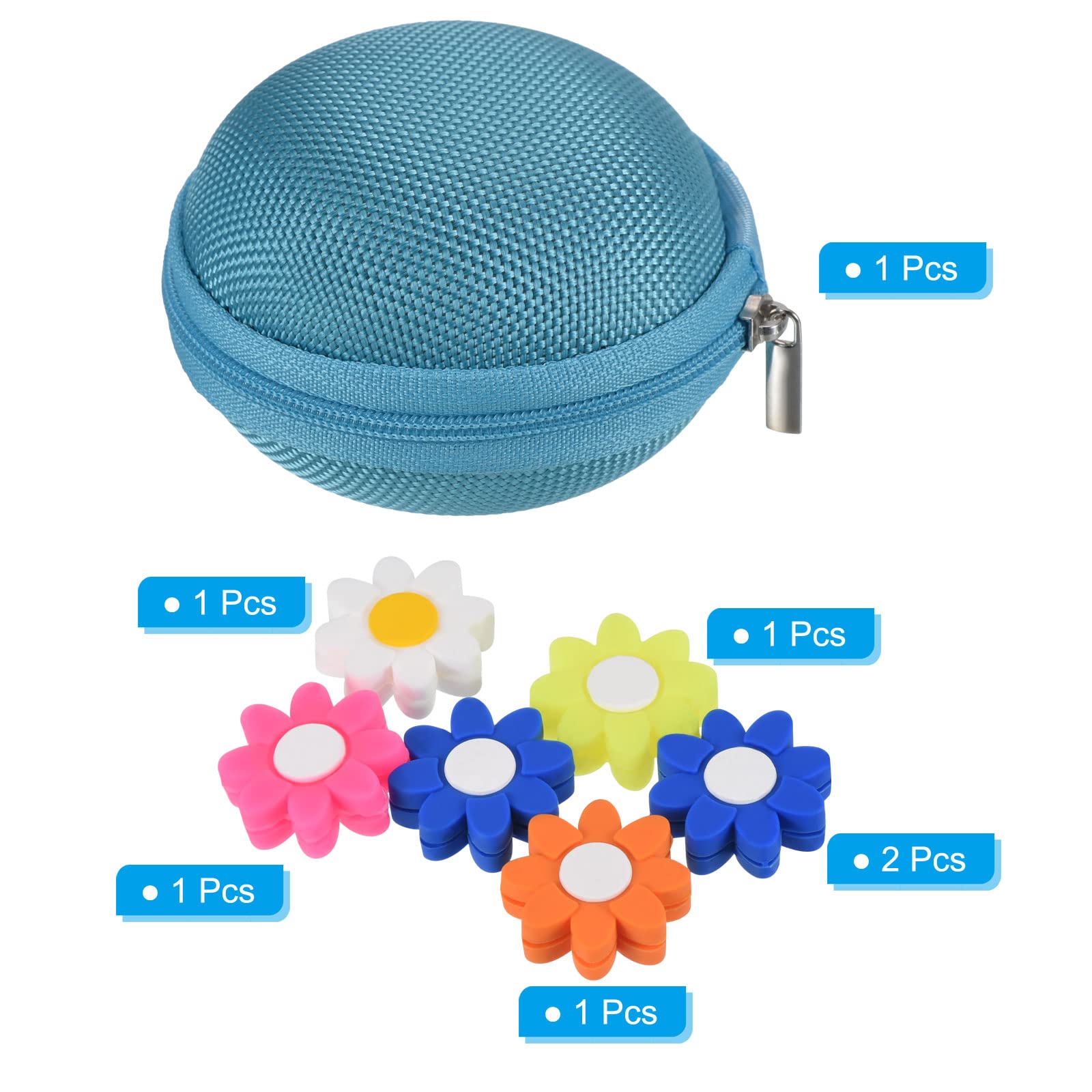 PATIKIL Tennis Vibration Dampener in Light Blue Gift Case, 6 Pack Shock Absorber for Your Tennis Racket & Strings, Blue - Image 3