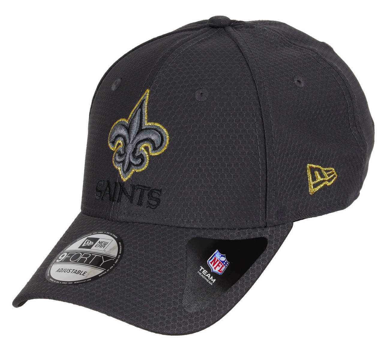 New Era New Orleans Saints 9forty Adjustable Cap NFL Hex Era Graphite - One-Size