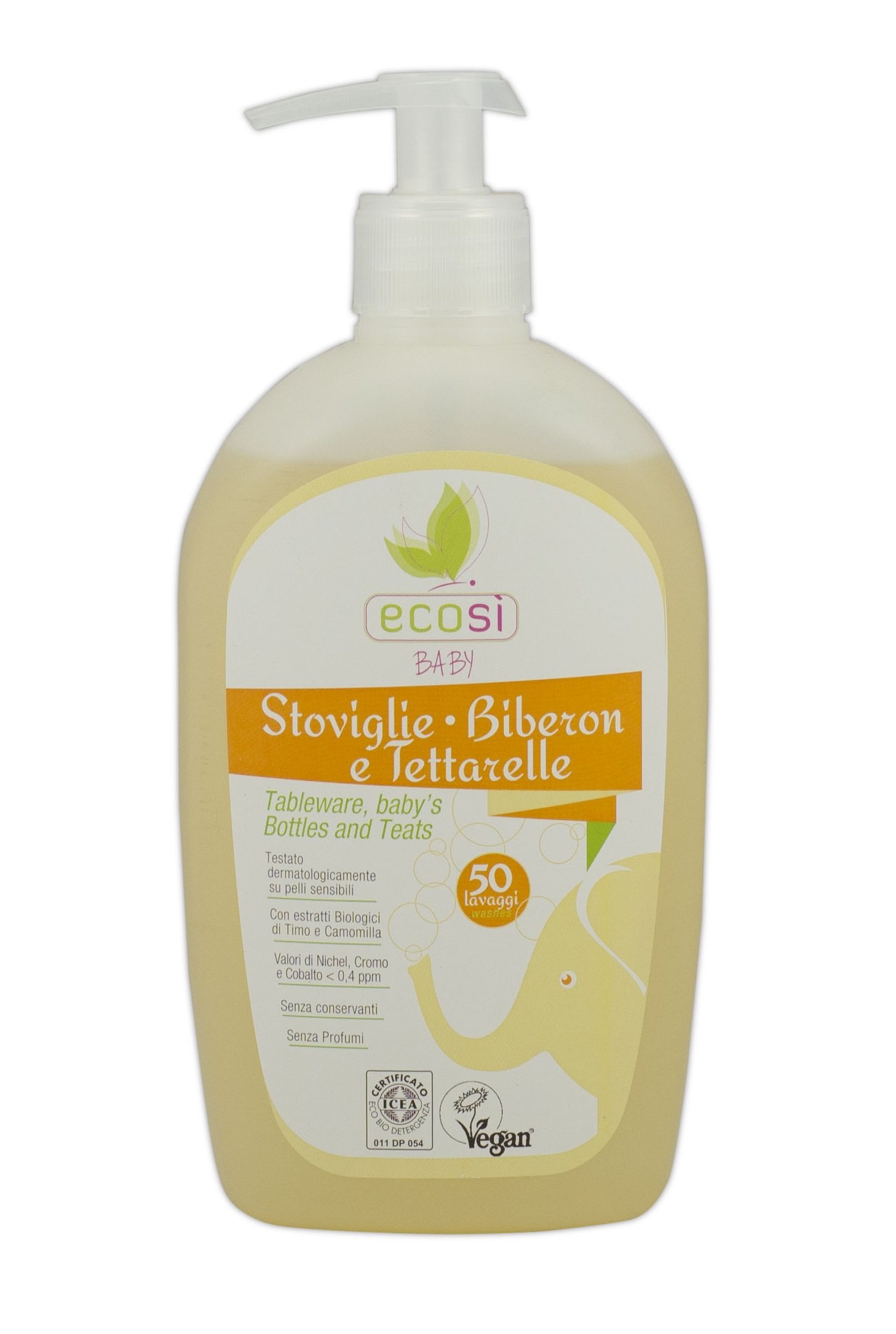 Ecosi Detergente Organico Vegano per Stoviglie 500 ml