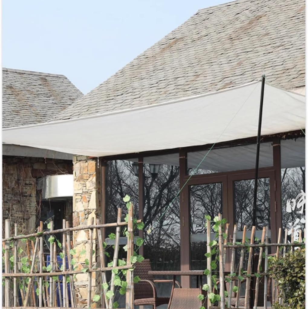 Shade Net White with Grommets,50% Sunblock Shade Cloth Shade Mesh,Shade Sail,Breathable Shade Netting,Sunscreen Fabric,Shading Net for Greenhouse Plant Garden Pergola Patio(Size:8x8m)