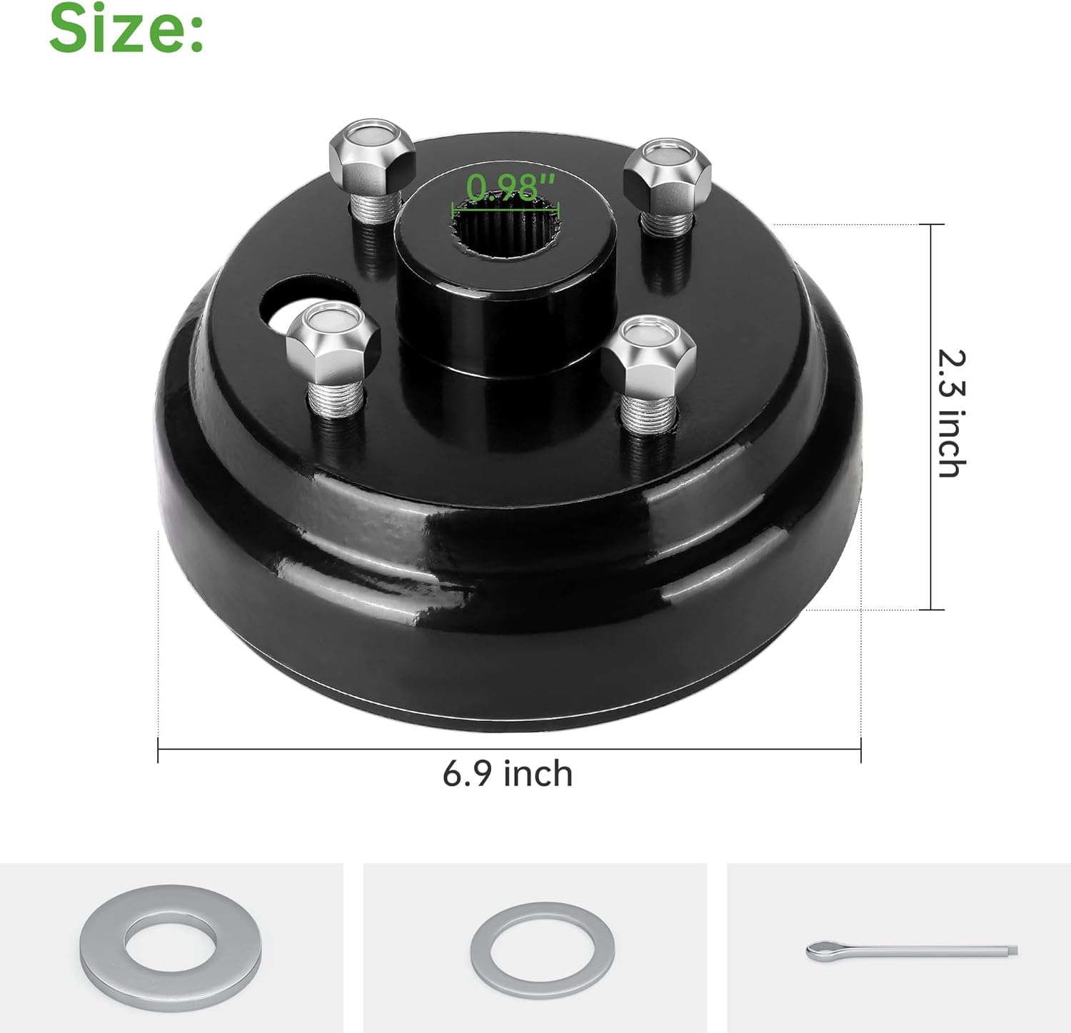 10L0L Golf Cart Brake Drum Hub Assembly for EZGO TXT 1991-up with 4 Cycle Gas Engines Replace OEM 21807-G1 21807G1 41843-94