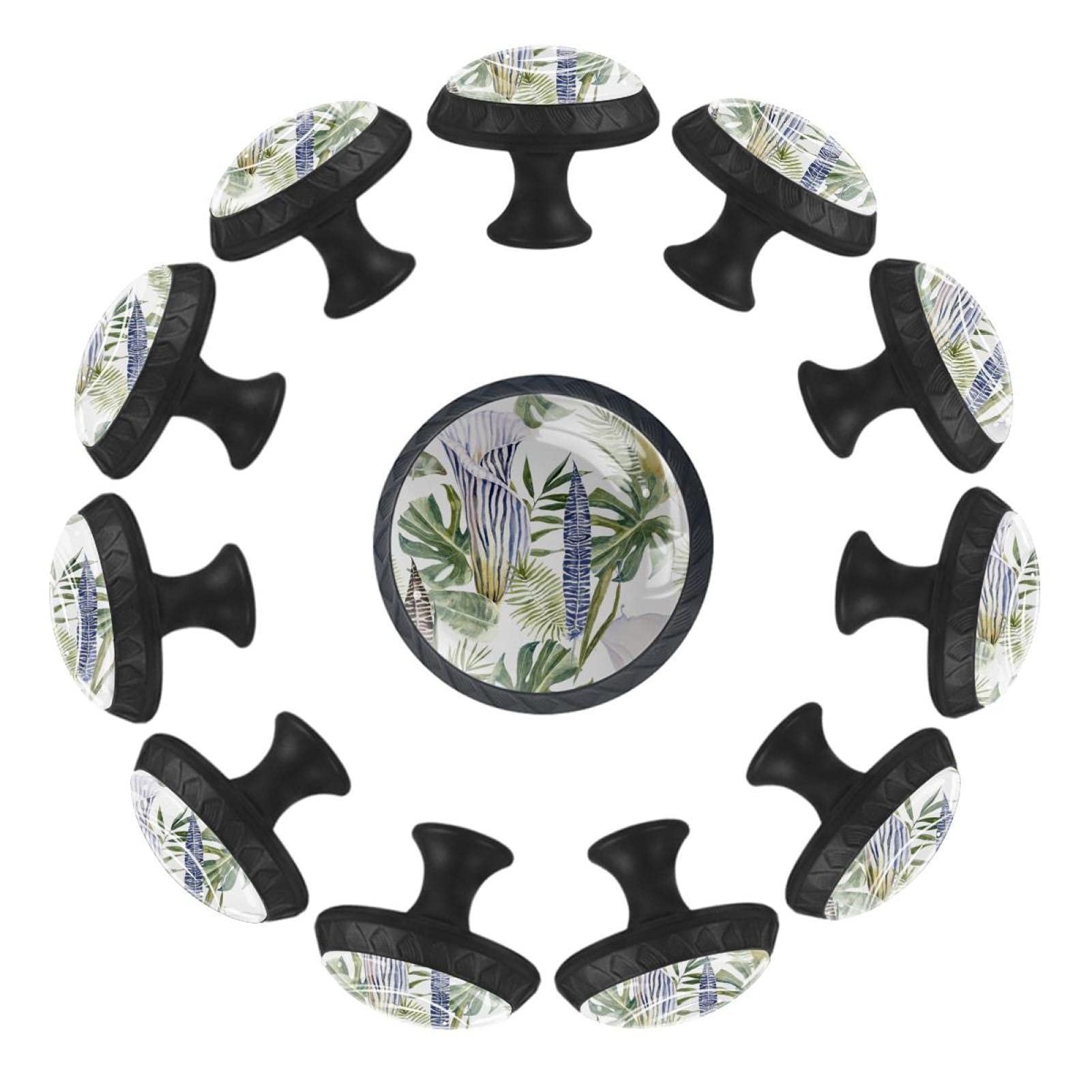 Poignées de tiroir rondes à rayures lot de 12 boutons de 35 mm pour commode et chambre d'enfant