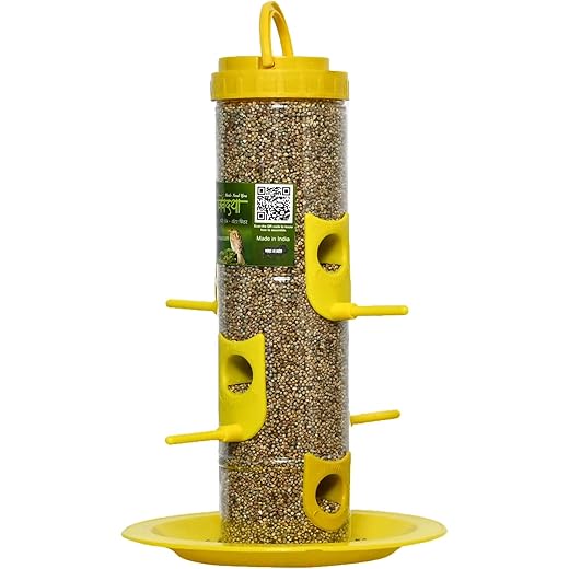 Bird Feeder Hanging Grill Outdoor Transparent