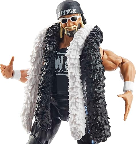 Miniatura 2 de Mattel WWE "Hollywood" Hulk Hogan WrestleMania Elite Collection Figura de acción con accesorio y piezas "Mean" Gene Okerlund Build-A-Fig, 6 pulgadas