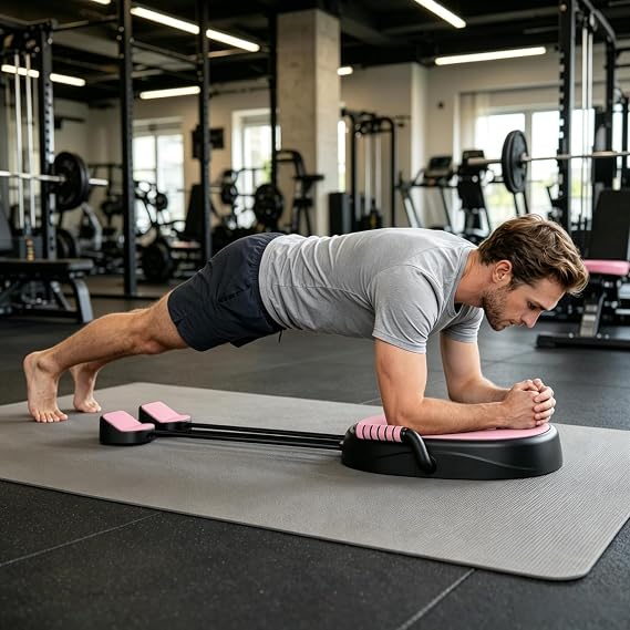 Multifunctional Sit Up Bar Ab Workout Equipment for Men Women Home Gym Core Trainer with Adjustable Resistance Bands Foldable Fitness Machine for Abs Legs Arms Total