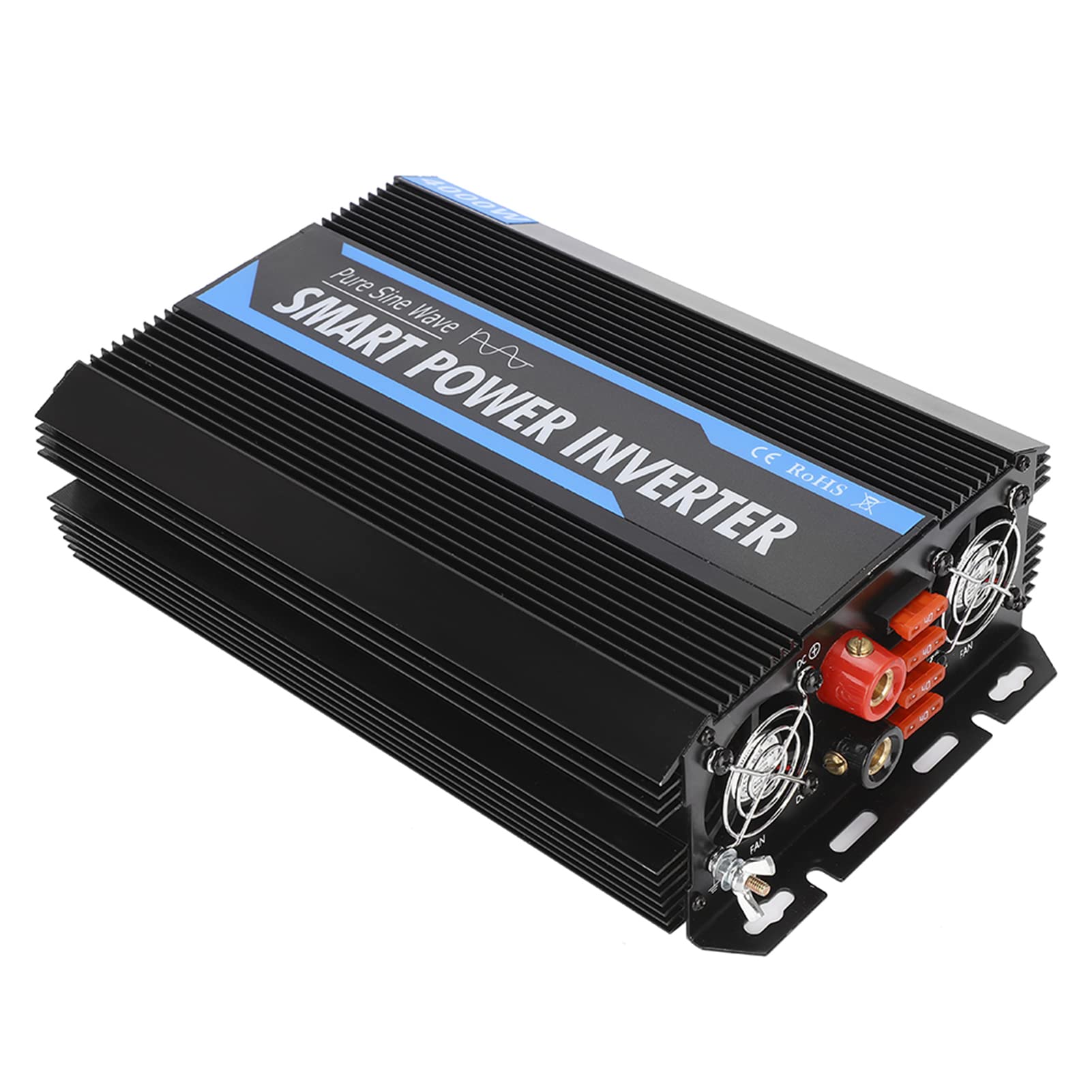 Bediffer 12 V do 220 V 1500 W Czysty Sinus Przetwornica Napięcia Transformator, Falownik Uniwersalny Pasuje do Samochodu, Czarny + Niebieski