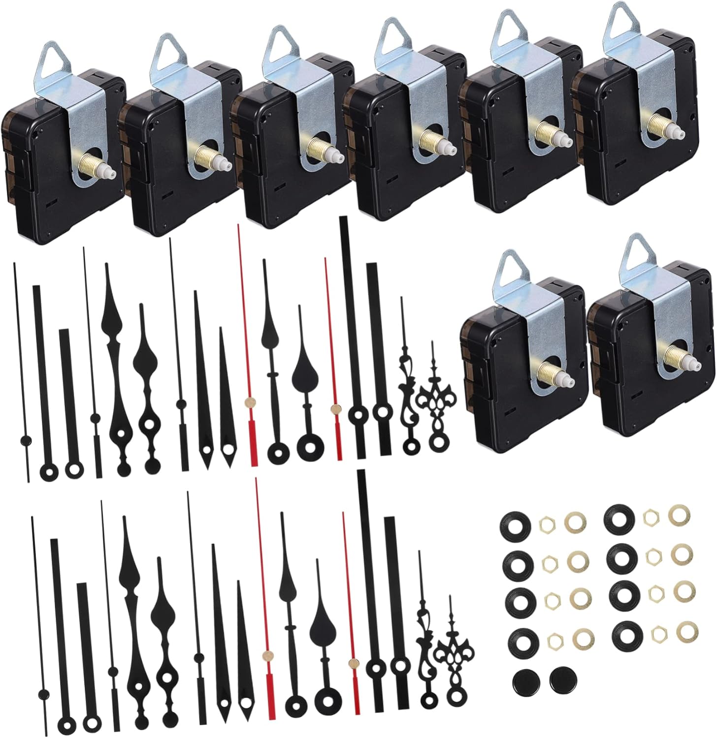 Veemoon Pack Quartz Clock Movement Mechanisms Replacement Parts for Wall Clock Repair DIY Craft