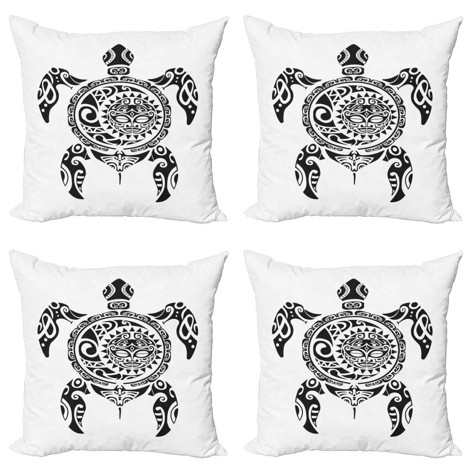 ABAKUHAUS giamaicano Federe Cuscini Set di 4, Dreadlocks Rasta, Stampa