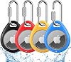 Funda para AirTag UNBREAKcable para Apple - 4 unidades [mosquetón profesional] [impermeable] [resistente a golpes] llavero de TPU para niños, mascotas, llaves, equipaje, mochilas 1
