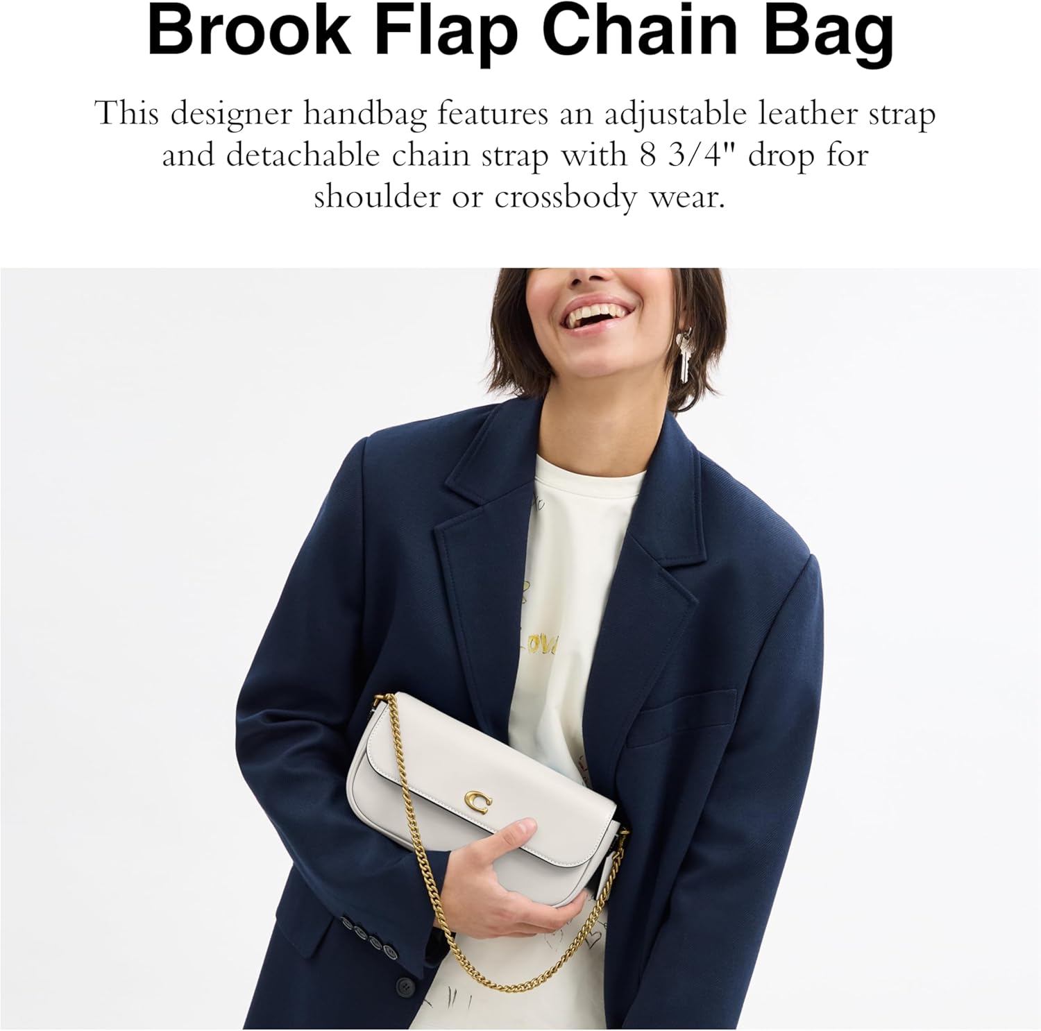 Coach Brook Flap Bag with Chain - Image 3