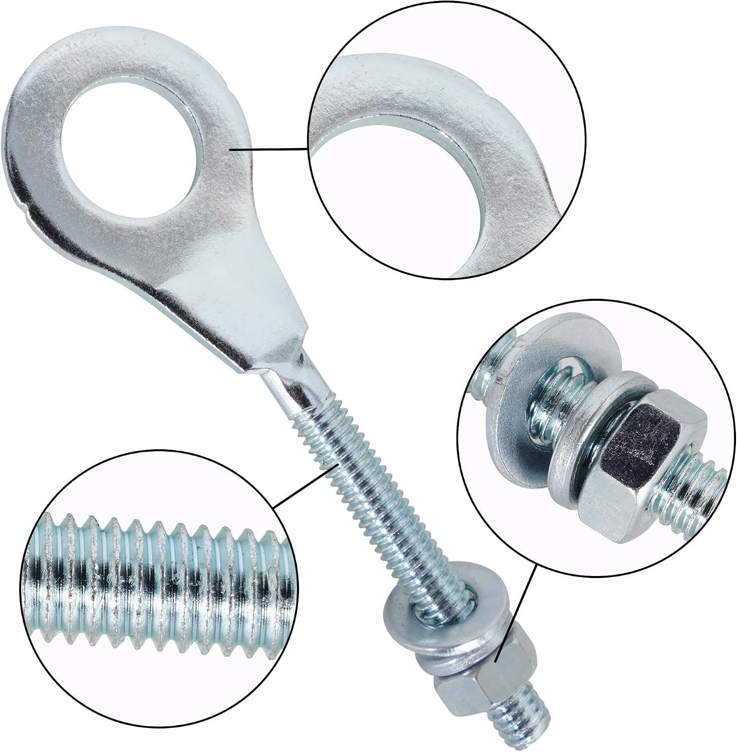 RUTU 15mm Chain Tensioner Adjuster for 196cc 6.5HP 0.59'' CT200u BT200x Massimo MB200 Baja Warrior MB165 MB200 Motovox MBX10 MBX11 CRF50 CRF70 XR70 XR80 Dirt Bike Motorcycle ATV Pit, 4 Pack