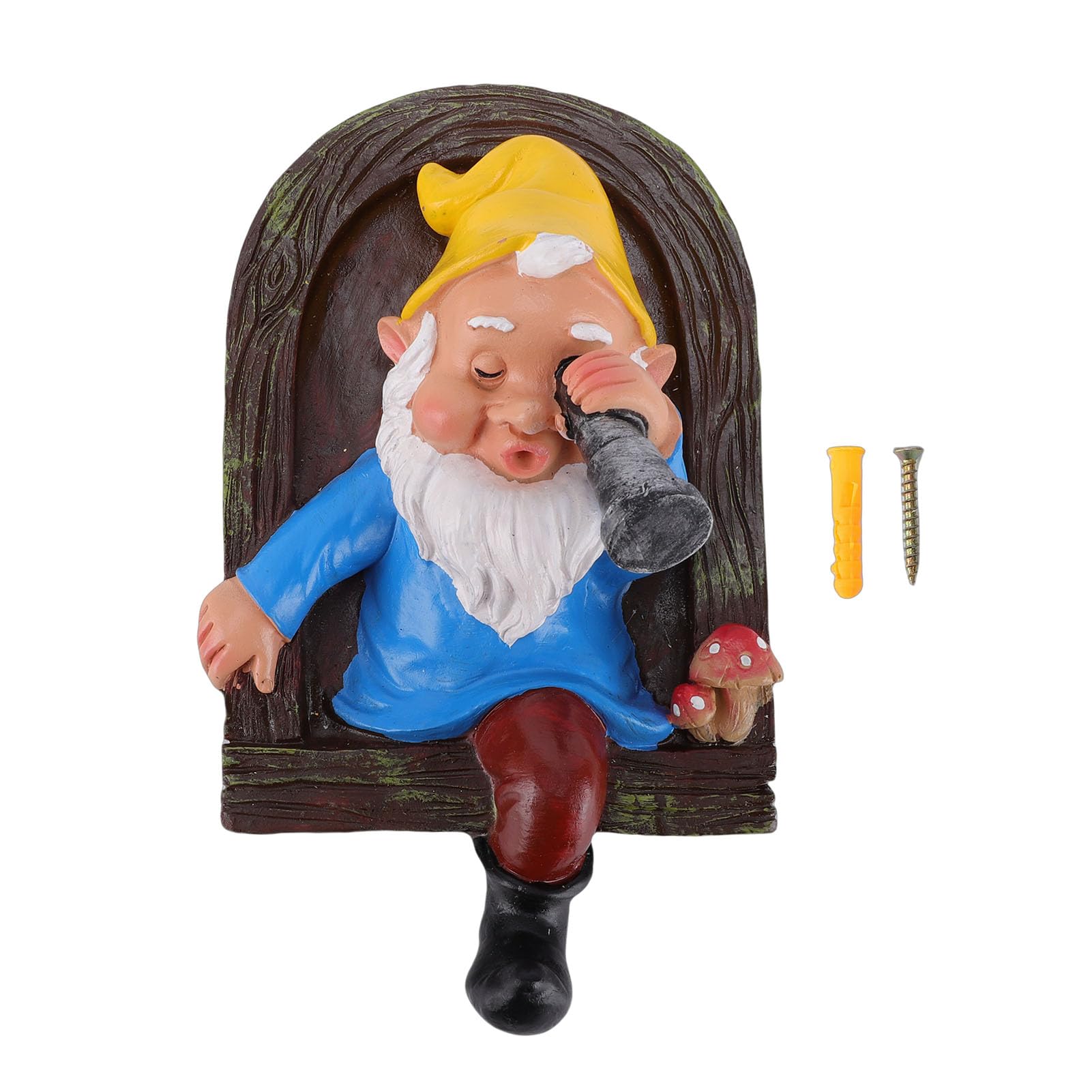 Statue d'arbre gnome elfe suspension résine étanche pour patio