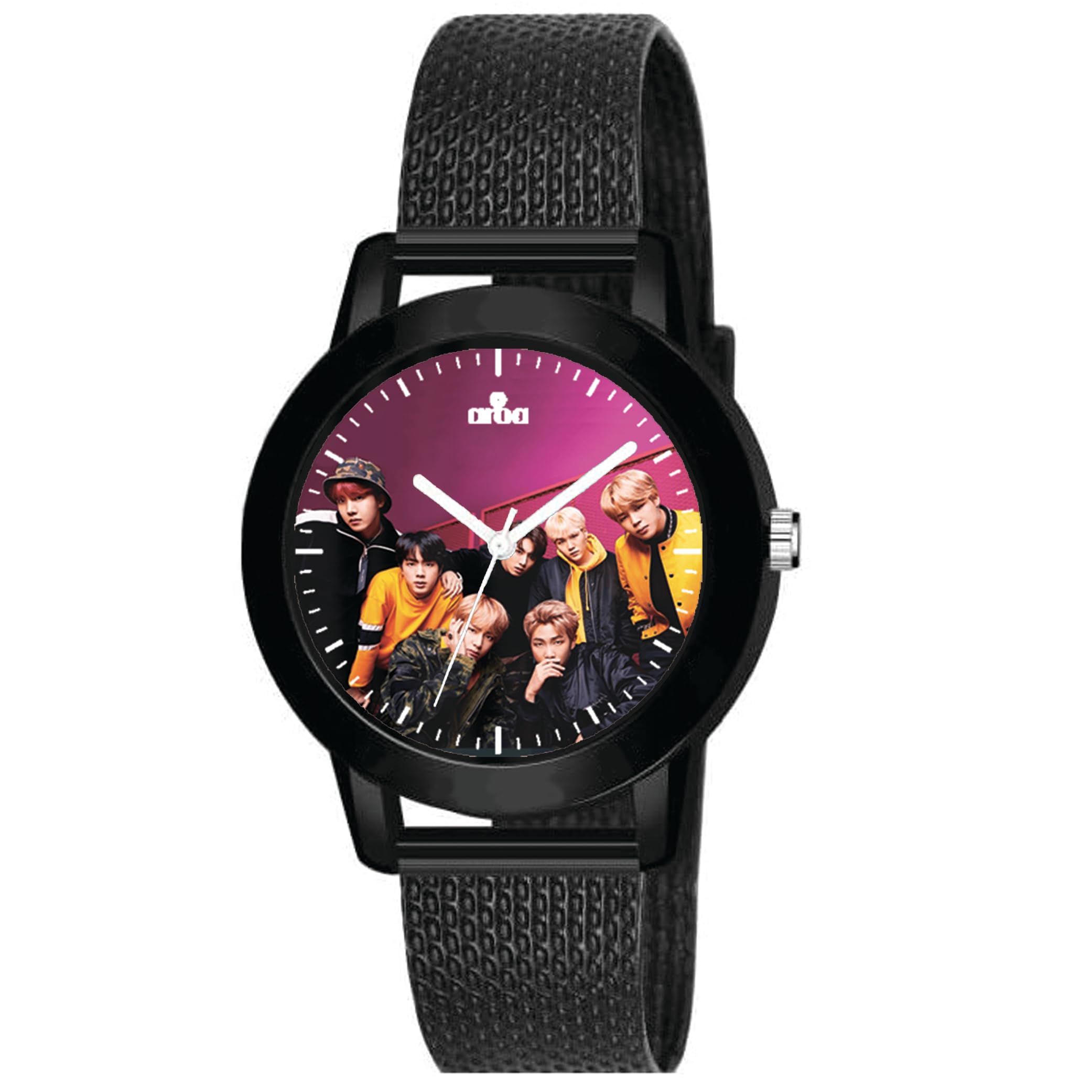 AROA Watch for Womens with Face Yourself BTS in Pink Model :908 in Black Metal Type Rubber Analog Watch Pink Dial for Women Stylish Watch for Girls (B0CDM1Z6R2) Amazon Price History, Amazon Price Tracker