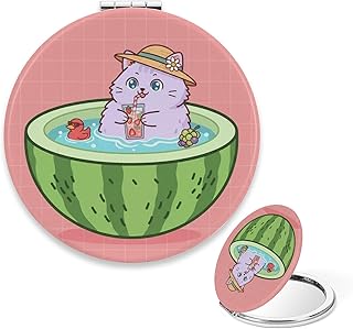 Purse Mirror Compact, Watermelon Pool Cute Ca...
