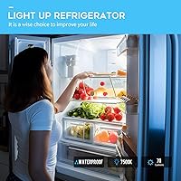 Vista 6 de Nueva placa de luz LED WR55X26671 mejorada para refrigeradores con congelador GE, impermeable, 3 piezas, 1 año de garantía