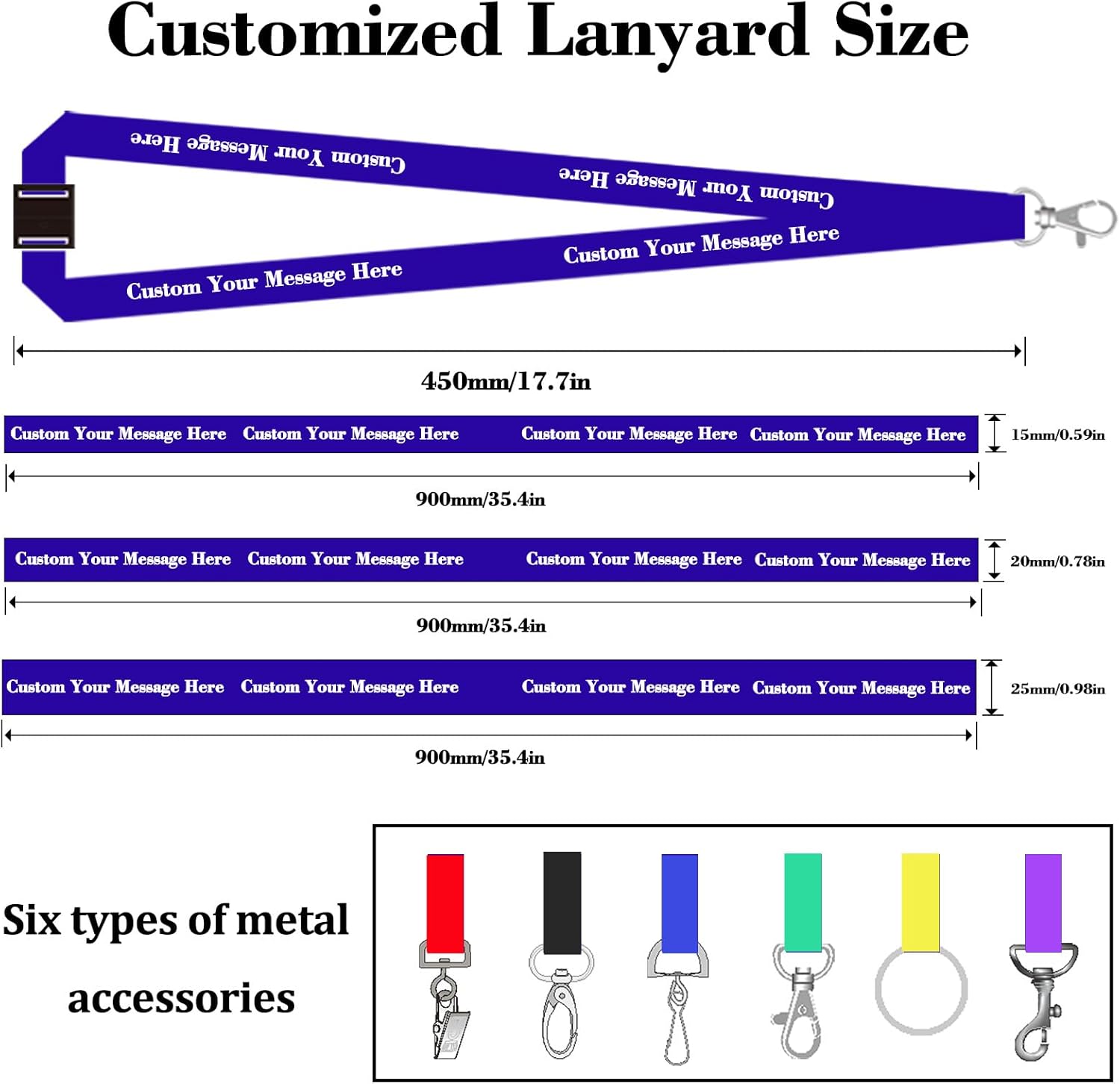 Bulk Custom Lanyards - 30 Colors 100 Pcs | Personalized Reusable ID Badge Lanyards for Events, Promotions & Corporate Gifts | Breakaway Safety Clasps, Custom Logo Printing