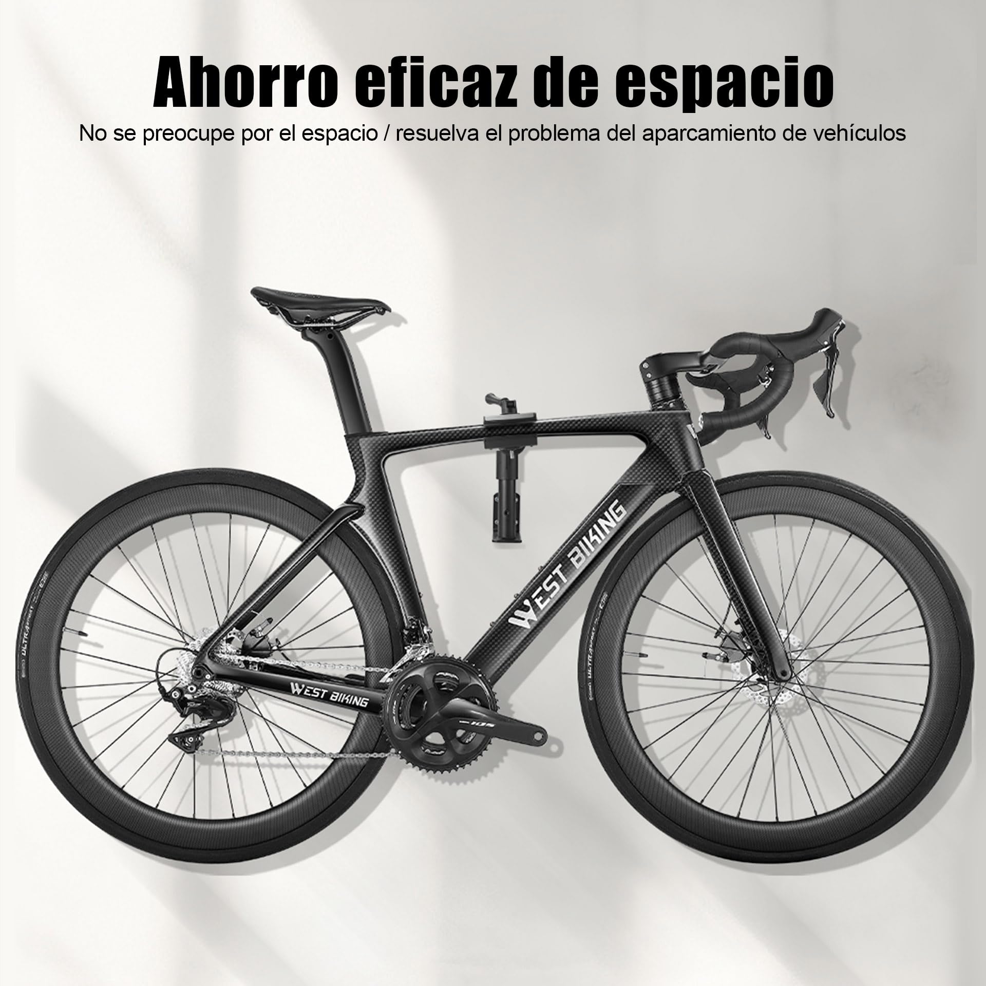 Mimoke Soporte de reparación de bicicletas 2 en 1, montaje estable de pared y banco de trabajo, construcción de acero al carbono ajustable, construcción ligera, capacidad de carga de hasta 40 kg para