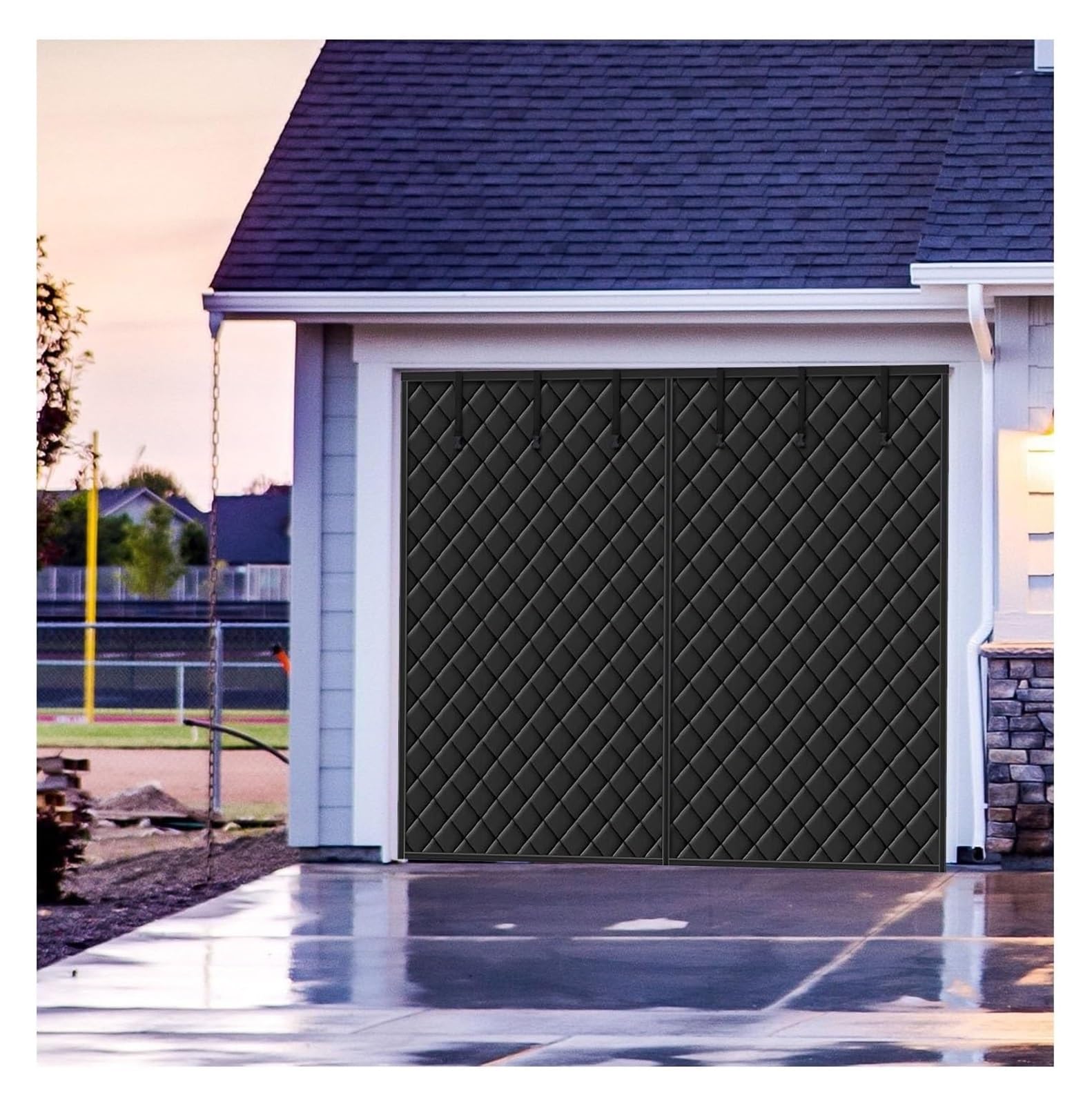 Rideau de porte magnétique isolant contre les courants d'air du garage