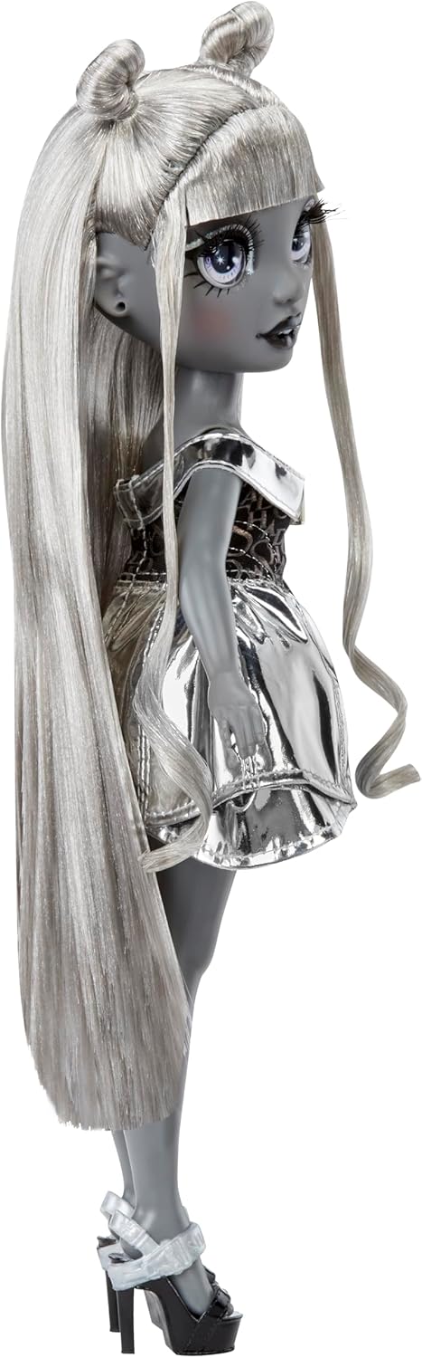 Rainbow High Shadow High Luna Madison- Grayscale 11” Fashion Doll. Grey Hair. Metallic Grey Outfit, Stylish Handbag, Great Gift for Kids 4-10 Years Old - Image 4
