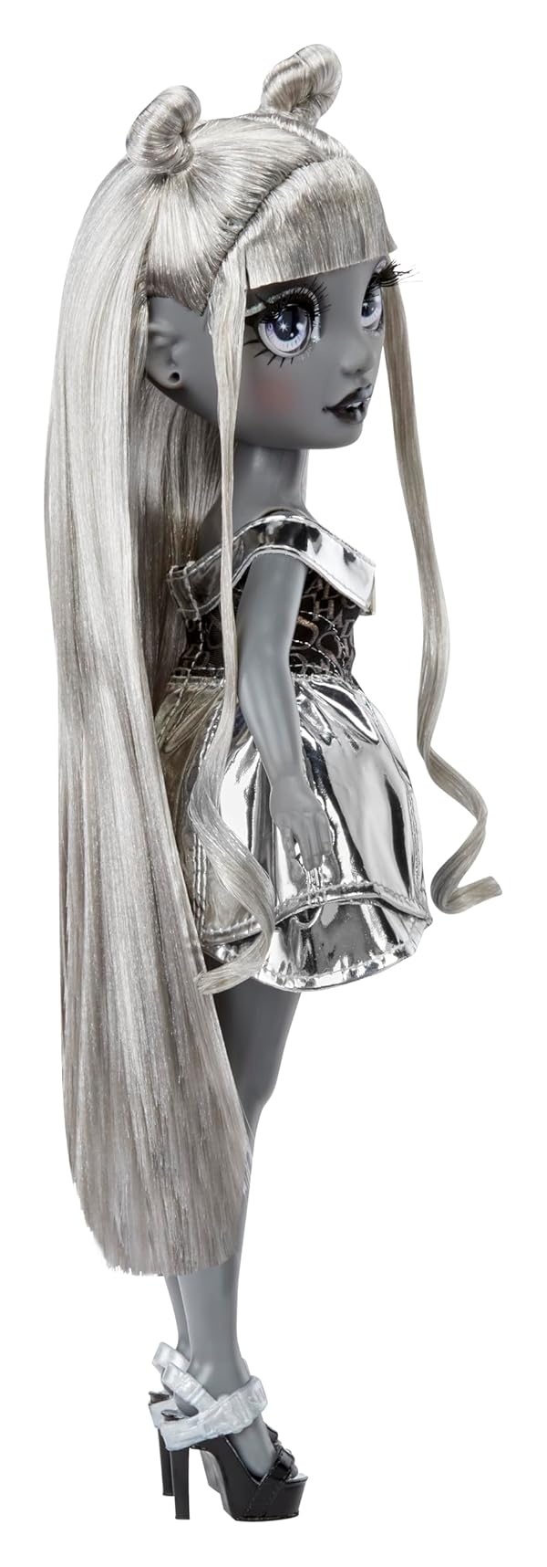 Rainbow High Shadow High Luna Madison- Grayscale 11” Fashion Doll. Grey Hair. Metallic Grey Outfit, Stylish Handbag, Great Gift for Kids 4-10 Years Old by Rainbow High - Image 4