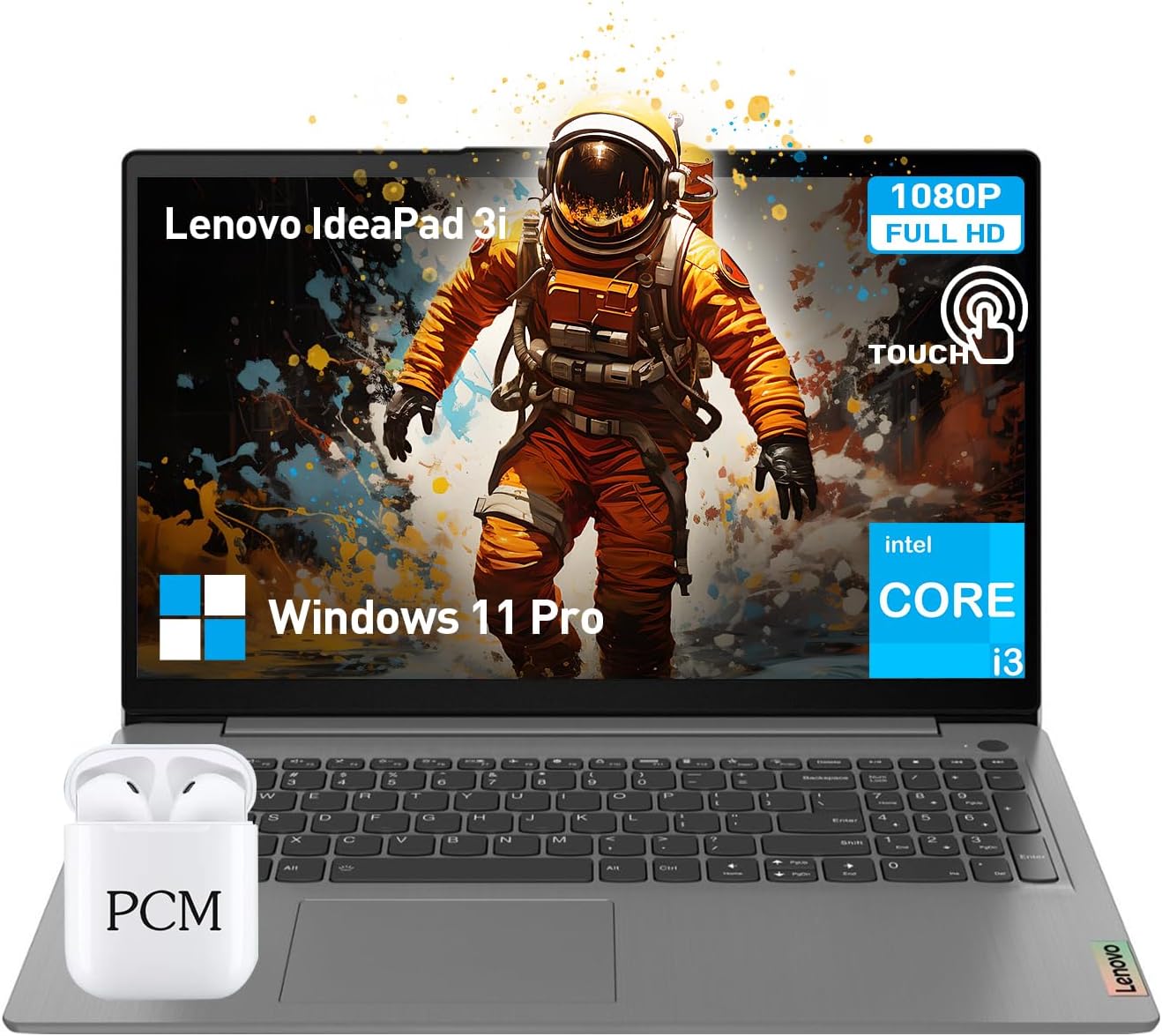 Lenovo-Ideapad 3i, 15.6" FHD Touch Screen Laptop, Intel Core i3-1115G4, 40GB RAM, 1TB SSD, Windows 11 Home, 720p Webcam, Wi-Fi 6, Bluetooth 5.1, Full-Size Keyboard, Arctic Grey