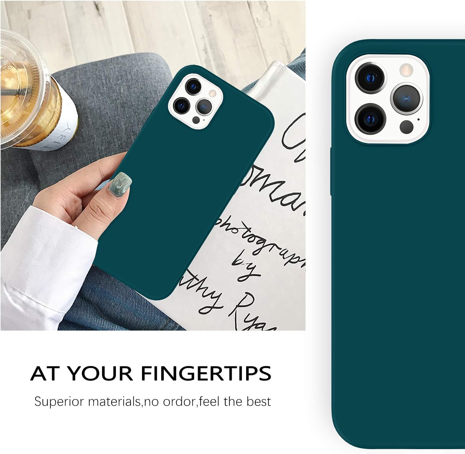 GUAGUA Compatible for iPhone 12 Pro Max Case 6.7" 5G Liquid Silicone Soft Gel Rubber Slim Thin Microfiber Lining Cushion Texture Cover Protective Phone Cases for iPhone 12 Pro Max 2020 Teal